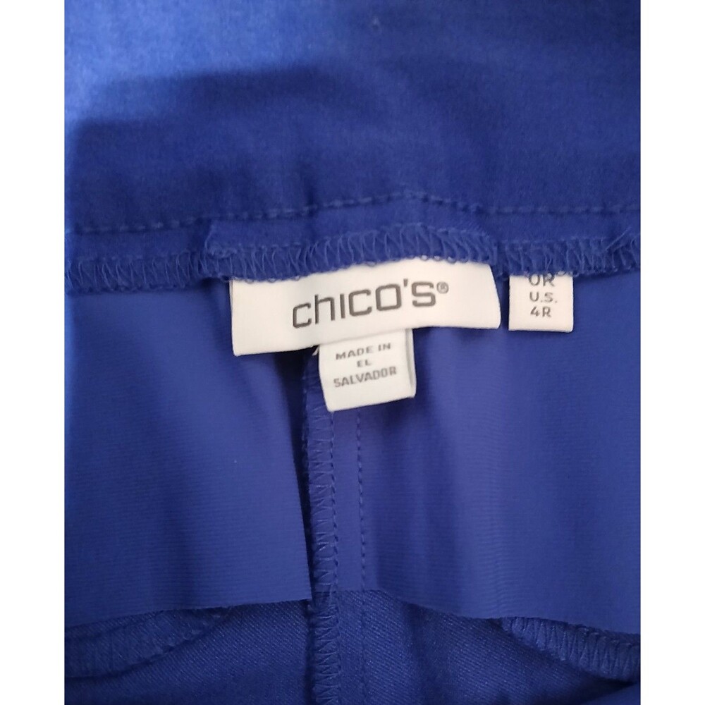 Chicos Dress pants Blue  Straight Leg 4R - Picture 5 of 7